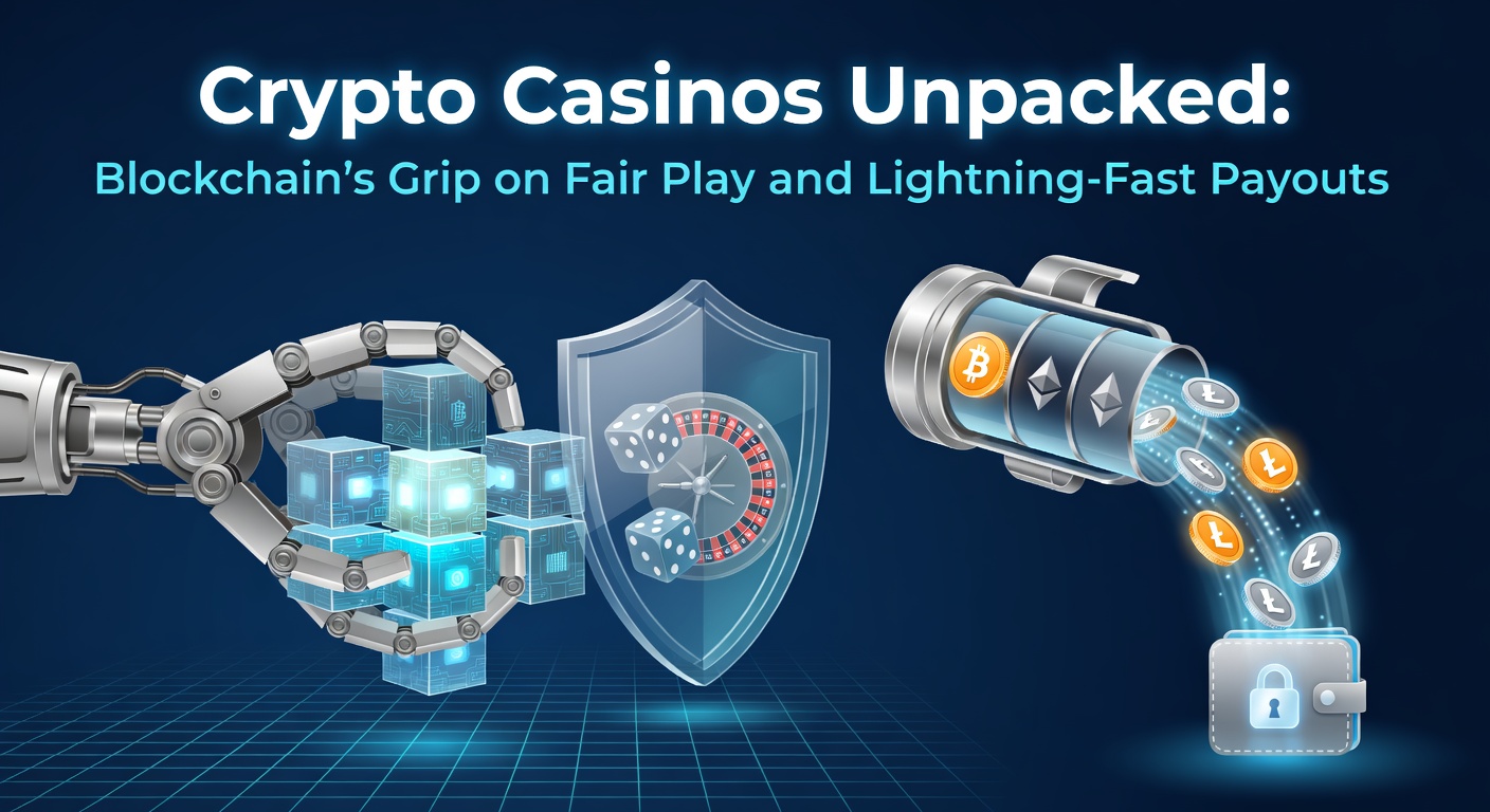 Blockchain-Technologie visualisiert in einem modernen Casino-Setting mit Kryptowährungen und transparenten Spielalgorithmen
