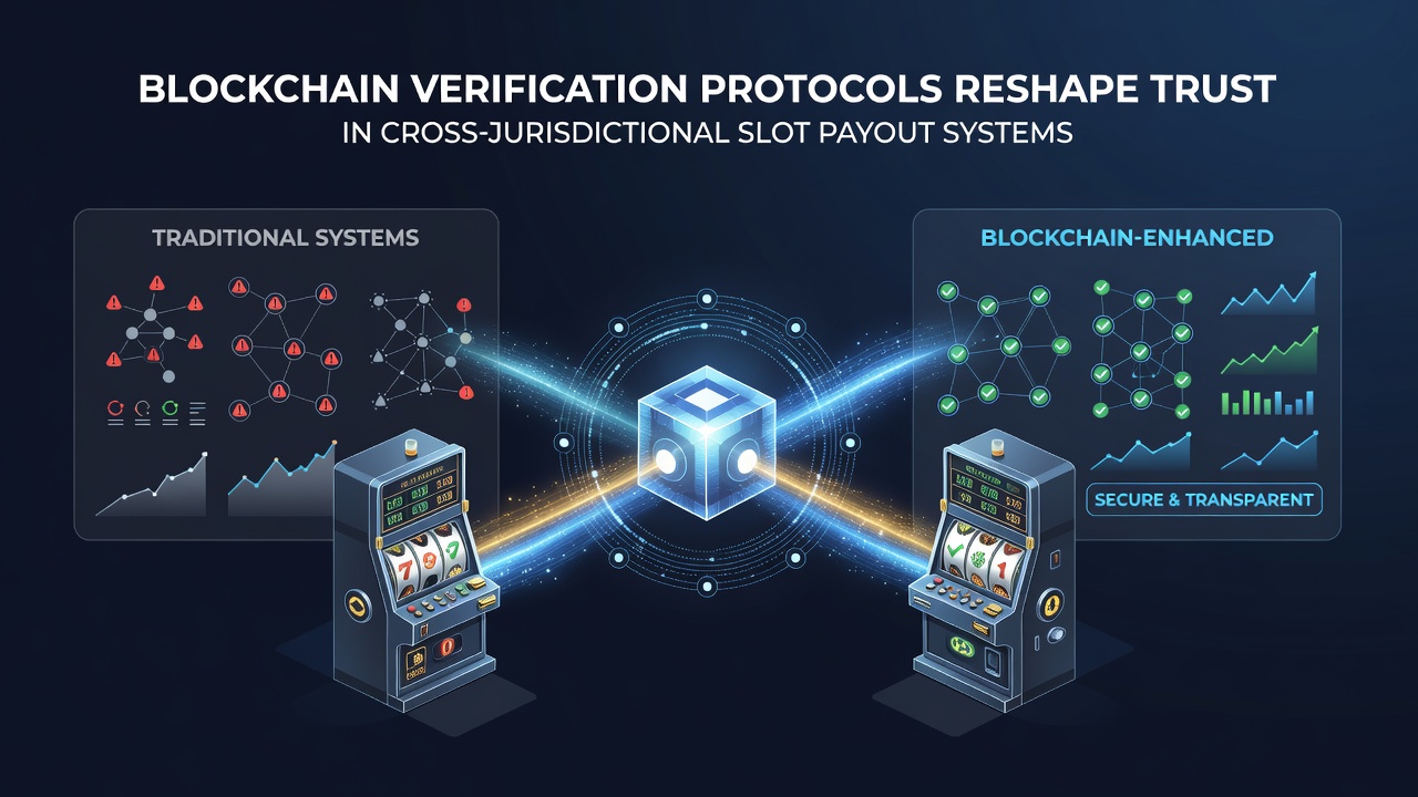 Cross-border slot payout verification using blockchain