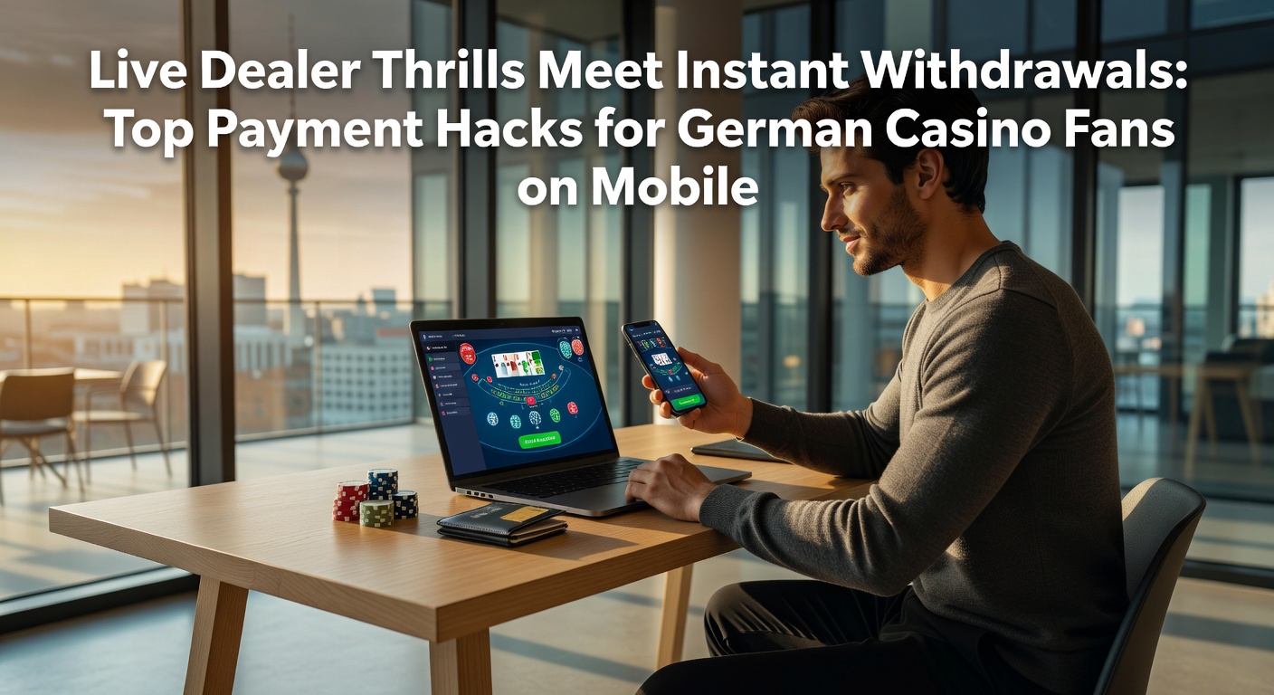 Grafik mit Zahlungssymbolen wie PayPal, Klarna und Krypto-Icons neben einem Live-Dealer-Roulette-Tisch auf Mobile-Display