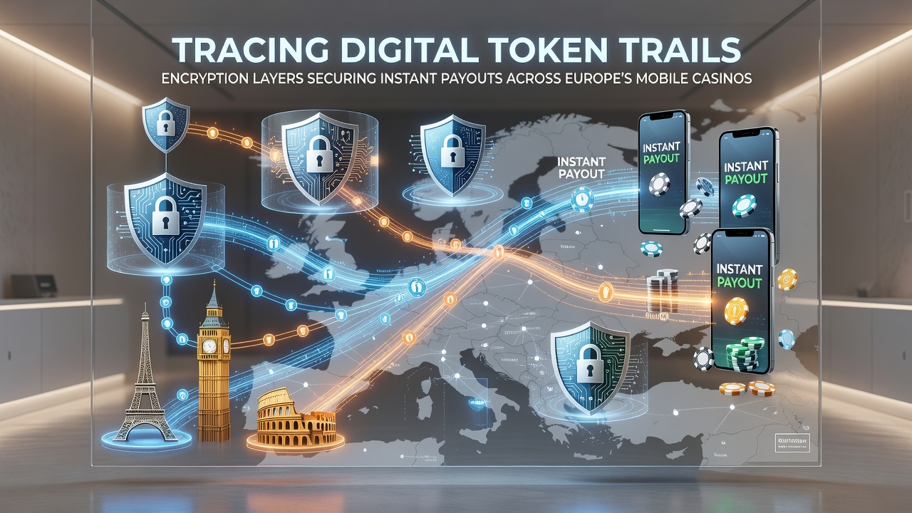 Illustration von Verschlüsselungsschichten und Token-Verfolgungssystemen in europäischen Casino-Netzwerken